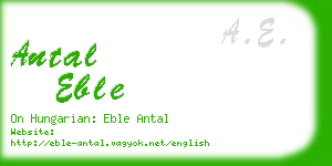 antal eble business card